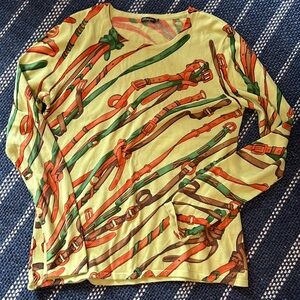 J. McLaughlin equestrian themed light weight sweater , M